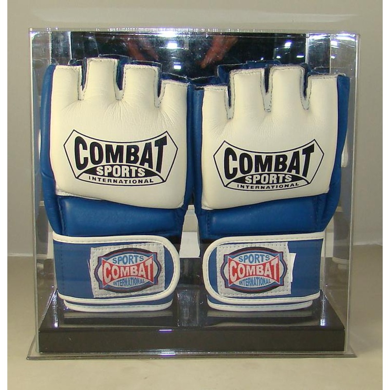 Double UFC / MMA Fight Glove Display Case with Mirror