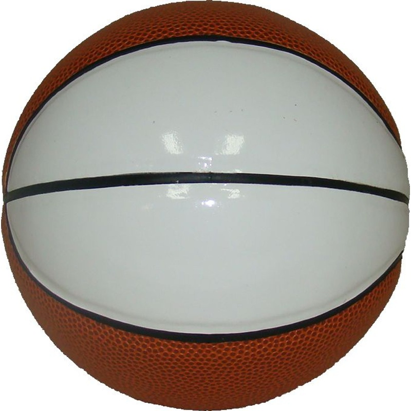Dozen – Mini Two White Panel Autograph Basketballs by Spalding