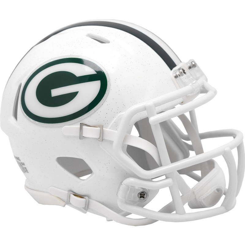 Green Bay Packers White 2024 On Field Alternate Riddell Speed Mini Football Helmet