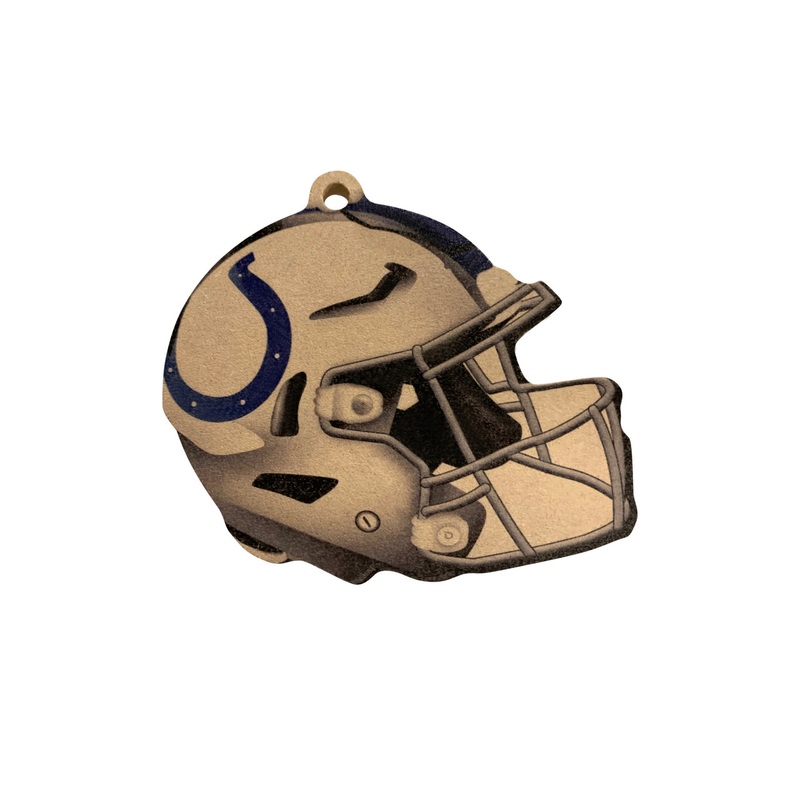 Indianapolis Colts NFL Wood Football Helmet Christmas Tree Ornament