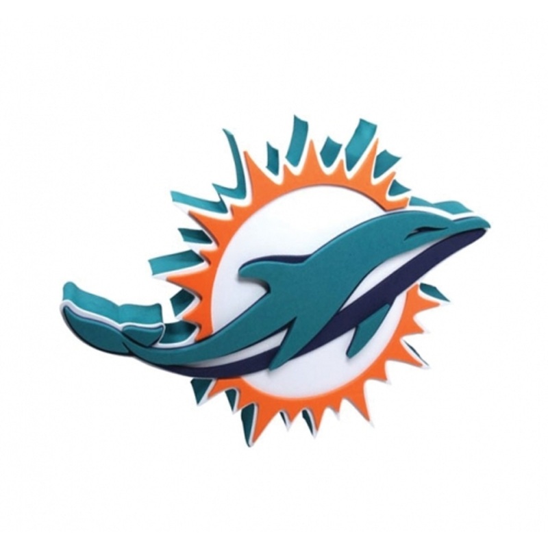 Miami Dolphins 3D Fan Foam Logo Sign