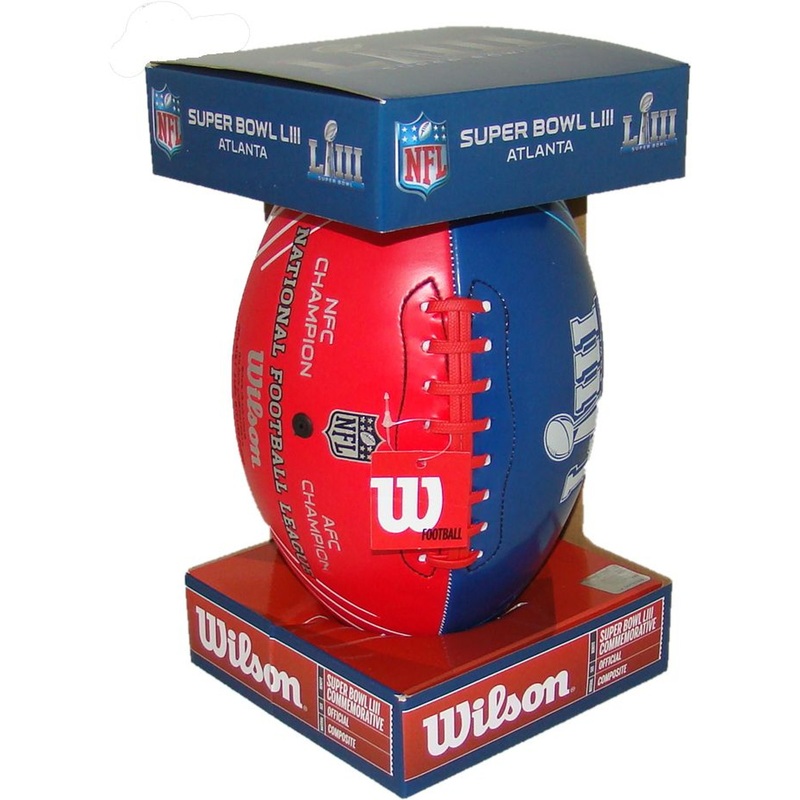 NFL Wilson Official Super Bowl LIII (53) Commemorative Red White & Blue Dueling Football