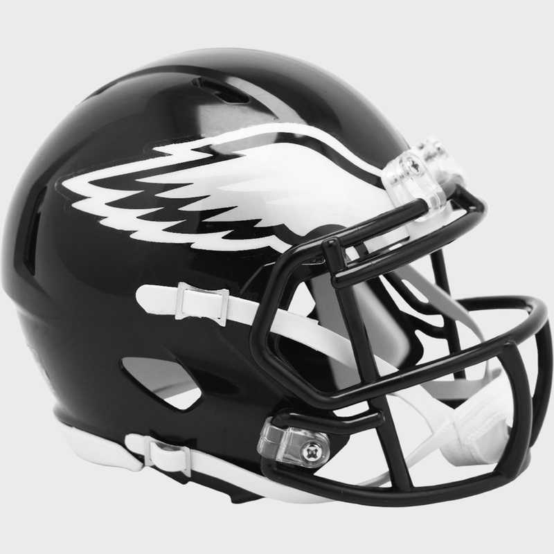 Philadelphia Eagles Black 2022 Alternate On-Field NFL Revolution SPEED Mini Football Helmet
