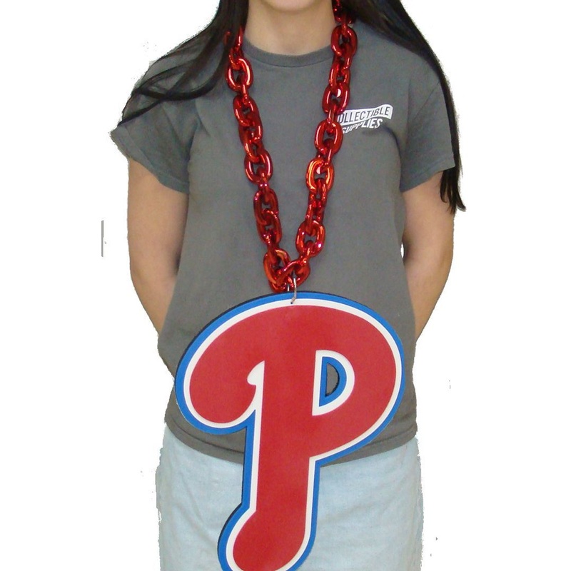 Philadelphia Phillies BIG LOGO 3D Fan Chain Foam Necklace