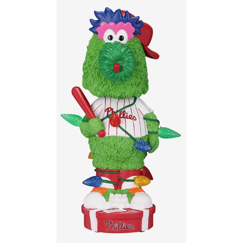 Philadelphia Phillies Phillie Phanatic Holiday Flashing Lights 10″ Bobblehead Bobble Head Doll