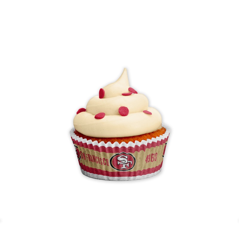 San Francisco 49ers NFL Baking Cups for CupCakes – 50 Pack – Cupcake Holders Liners