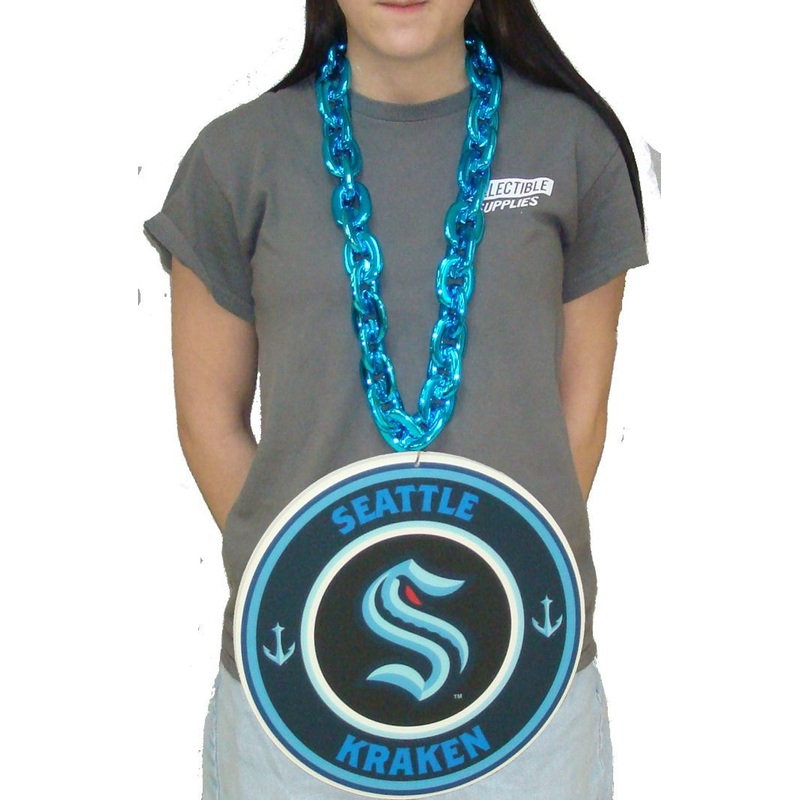 Seattle Kraken NHL BIG LOGO 3D Fan Chain Foam Necklace