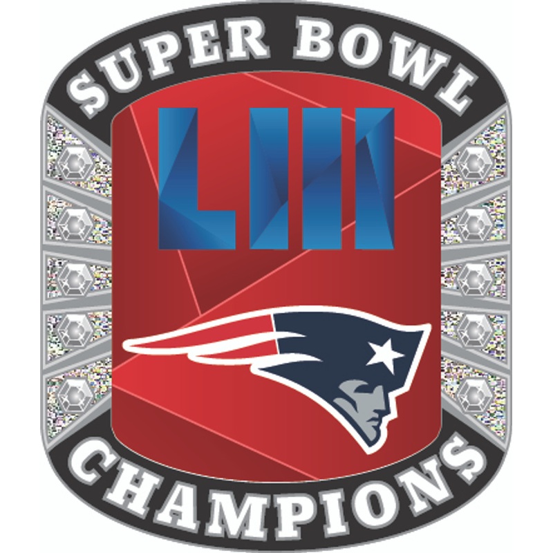 Super Bowl LIII (53) New England Patriots Champions Diamond Lapel Pin