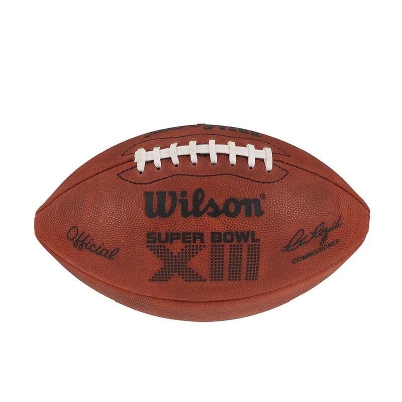 Super Bowl XIII (Thirteen 13) Dallas Cowboys vs. Pittsburgh Steelers Official Leather Authentic Game Football by Wilson