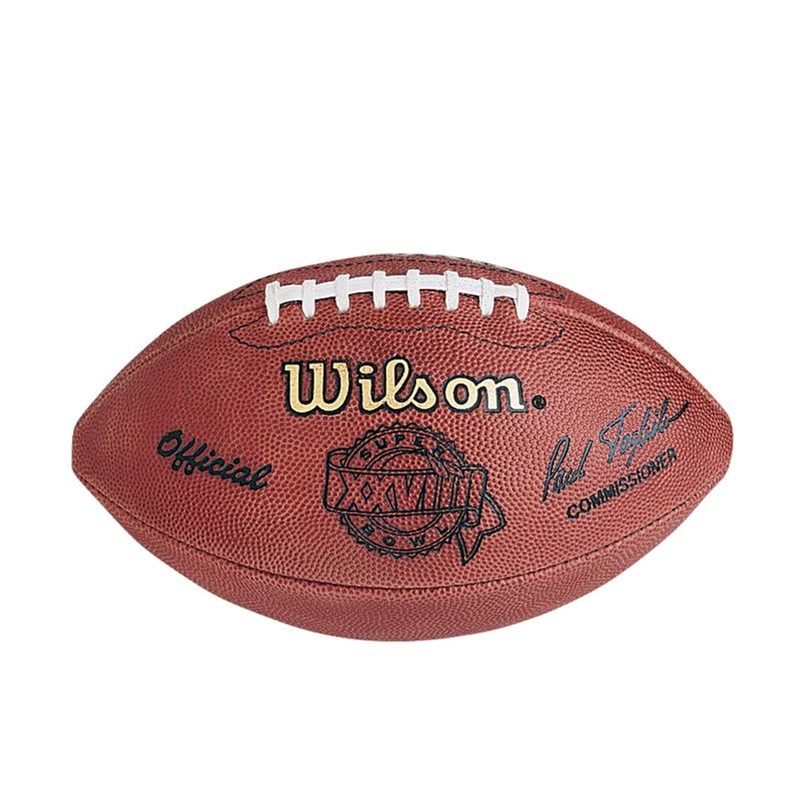 Super Bowl XXVIII (Twenty-Eight 28) Dallas Cowboys vs. Buffalo Bills Official Leather Authentic Game Football by Wilson