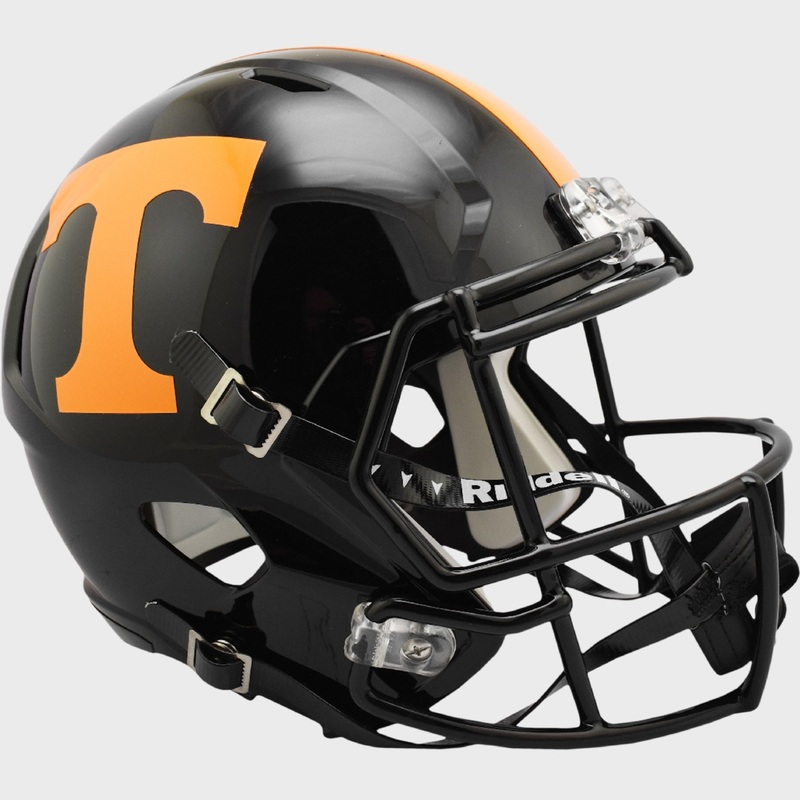 Tennessee Volunteers Black Dark Mode NCAA SPEED Riddell Full Size Replica Football Helmet
