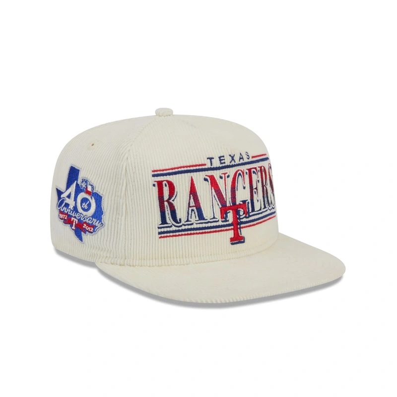 Texas Rangers Throwback Corduroy Golfer Hat