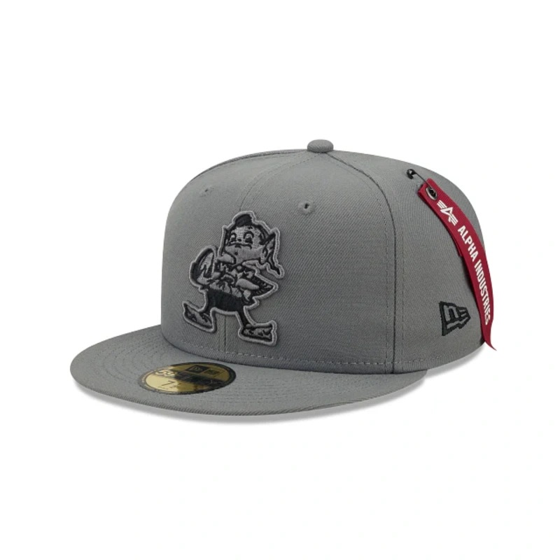 Alpha Industries X Cleveland Browns Gray 59FIFTY Fitted Hat