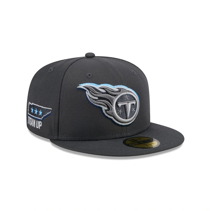 Tennessee Titans 2024 Draft Gray 59FIFTY Fitted Hat