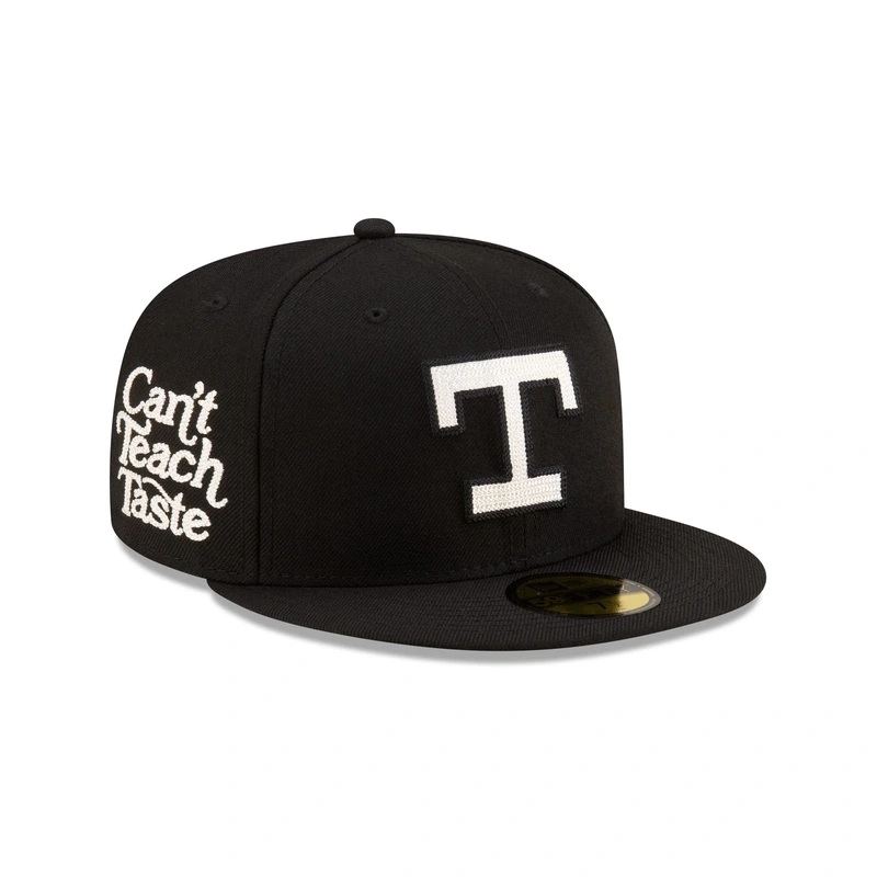 Texas Rangers Cant Teach Taste Black 59FIFTY Fitted