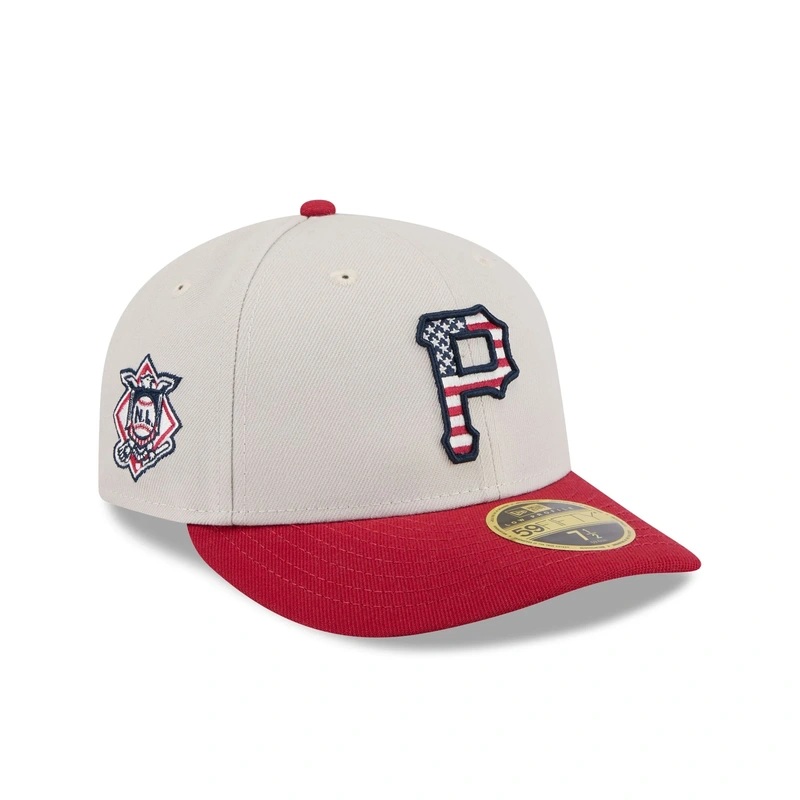 Pittsburgh Pirates Independence Day 2024 Low Profile 59FIFTY Fitted Ha
