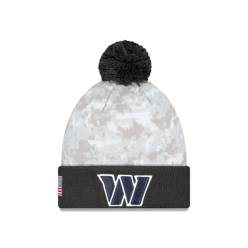Washington Commanders 2024 Salute to Service Pom Knit Hat