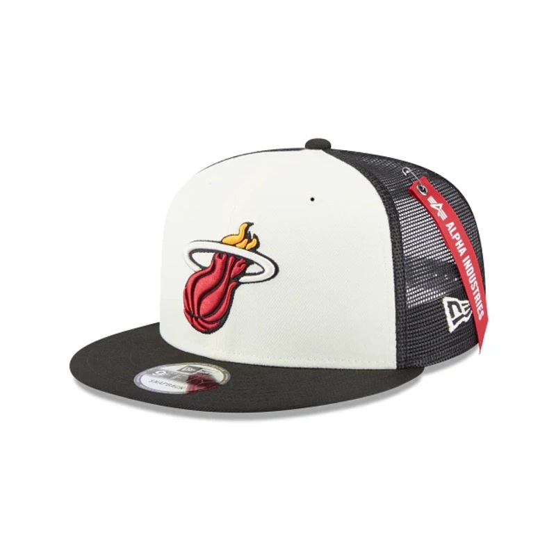 Alpha Industries X Miami Heat 9FIFTY Snapback Hat