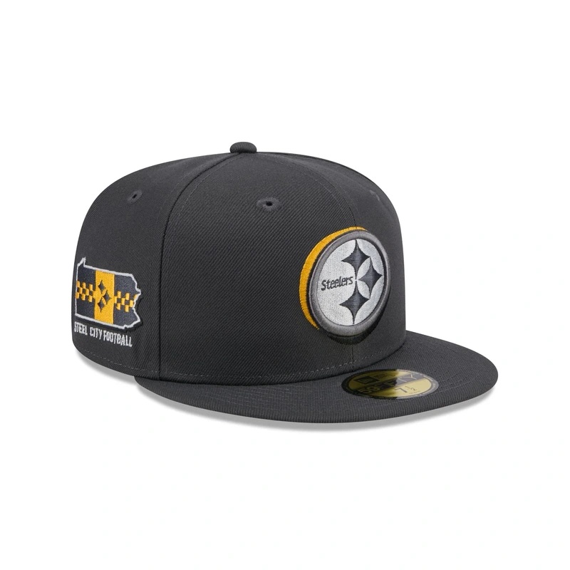 Pittsburgh Steelers 2024 Draft Gray 59FIFTY Fitted Hat