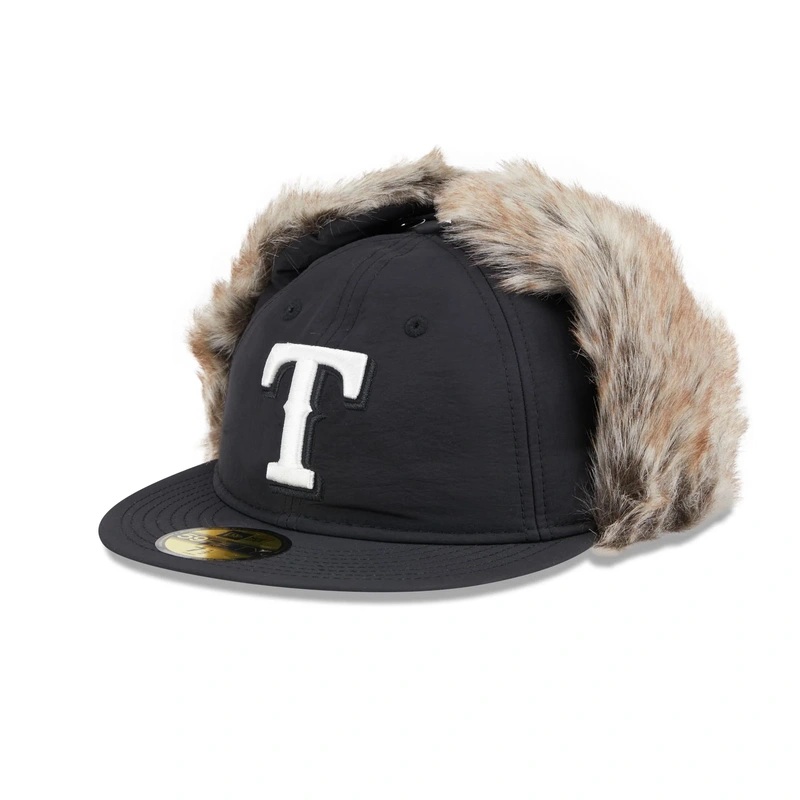 Texas Rangers Winter Dog Ear Retro Crown 59FIFTY Fitted Hat