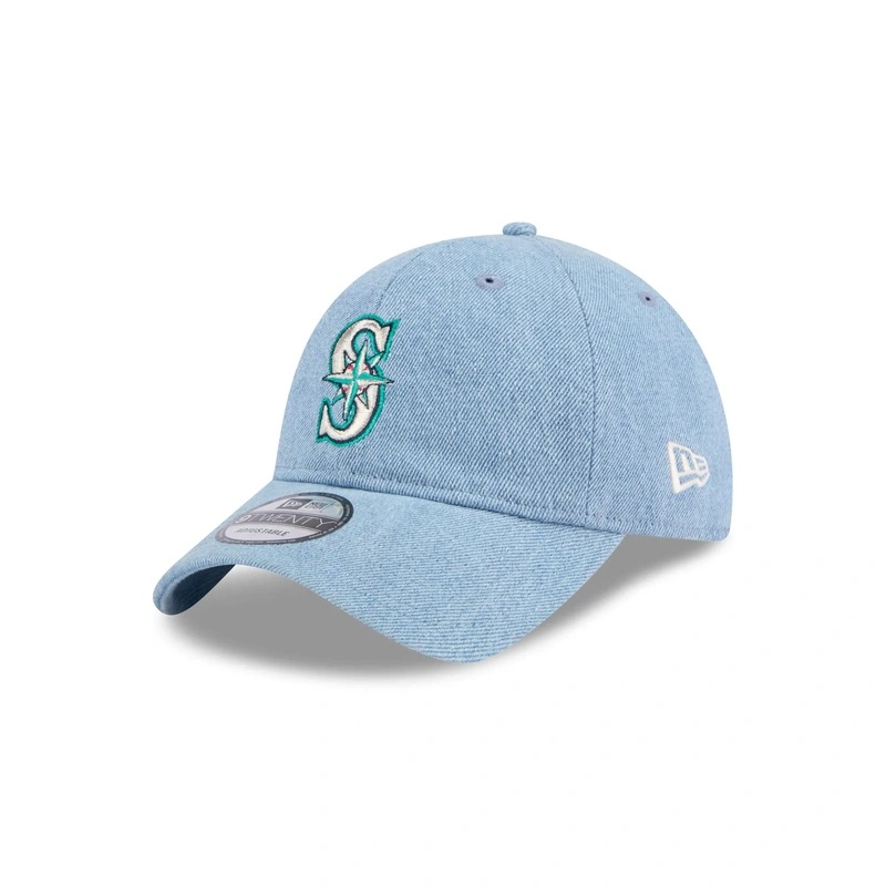 Seattle Mariners Washed Denim 9TWENTY Adjustable Hat