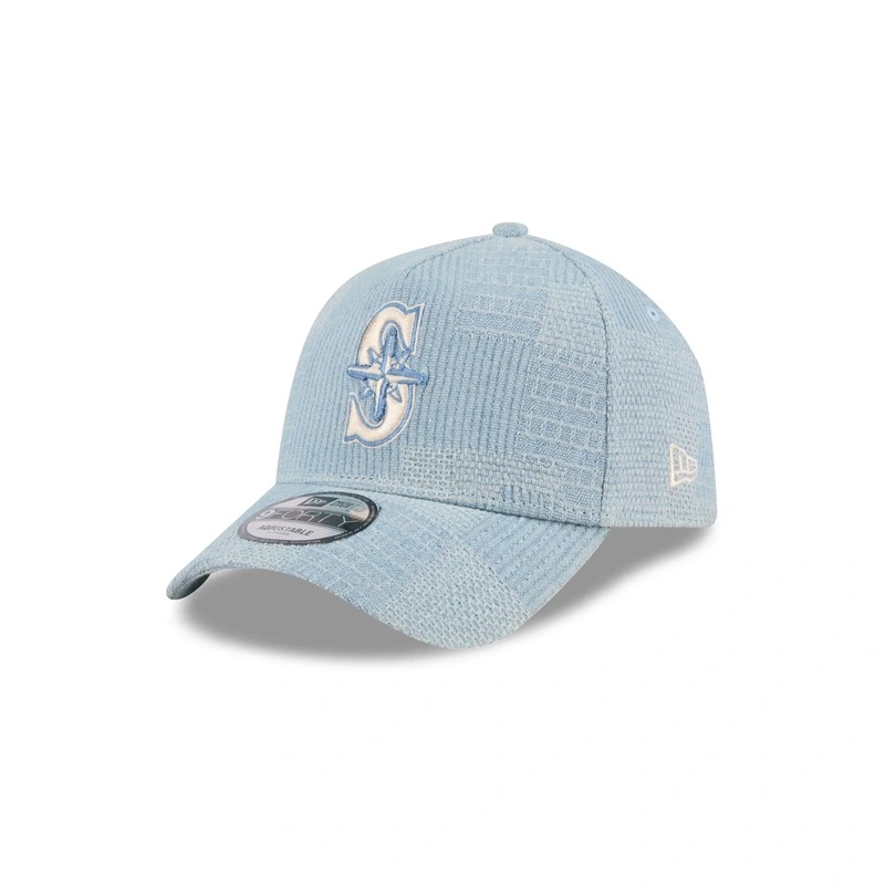 Seattle Mariners Logo Essentials Denim 9FORTY A-Frame Snapback Hat