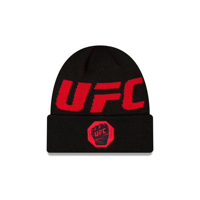 UFC Holiday Black Cuff Knit Hat