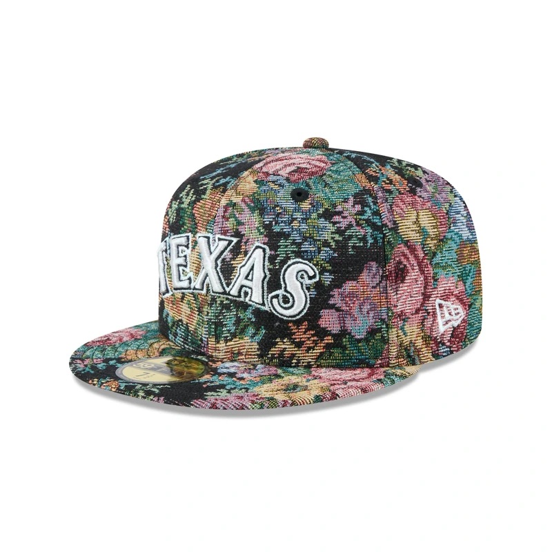 Texas Rangers Jacquard Pattern 59FIFTY Fitted Hat