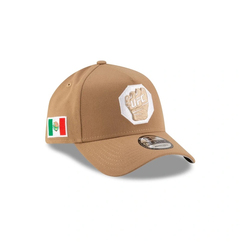 UFC Mexico Khaki Glove 9FORTY A-Frame Snapback Hat