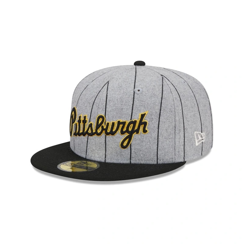Pittsburgh Pirates Heather Pinstripe 59FIFTY Fitted Hat