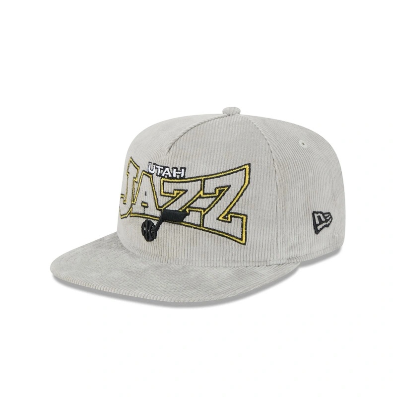 Utah Jazz Gray Cord Golfer Hat