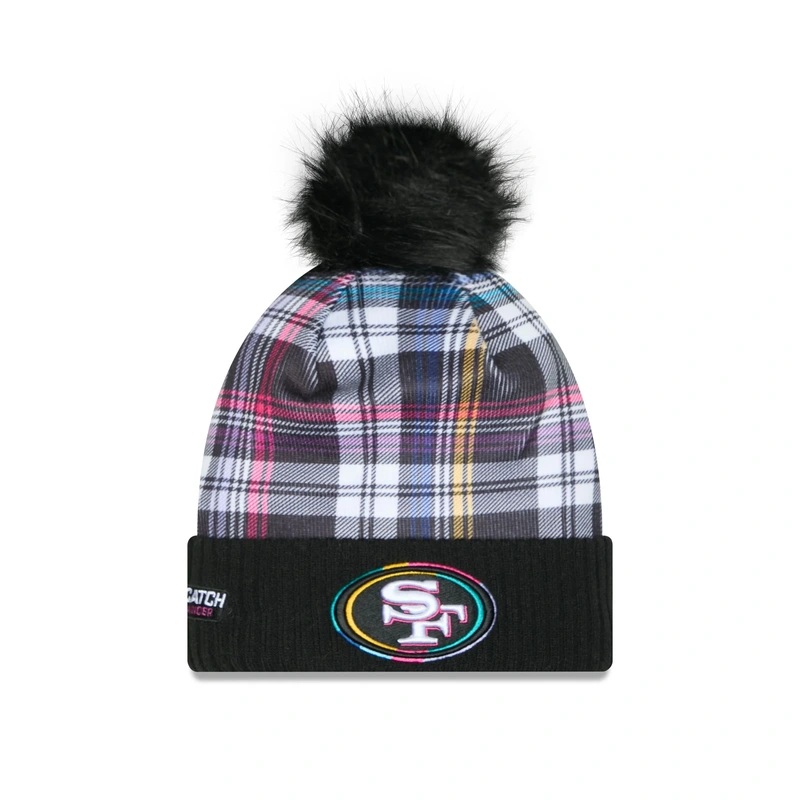 San Francisco 49ers 2024 Crucial Catch Womens Pom Knit Hat