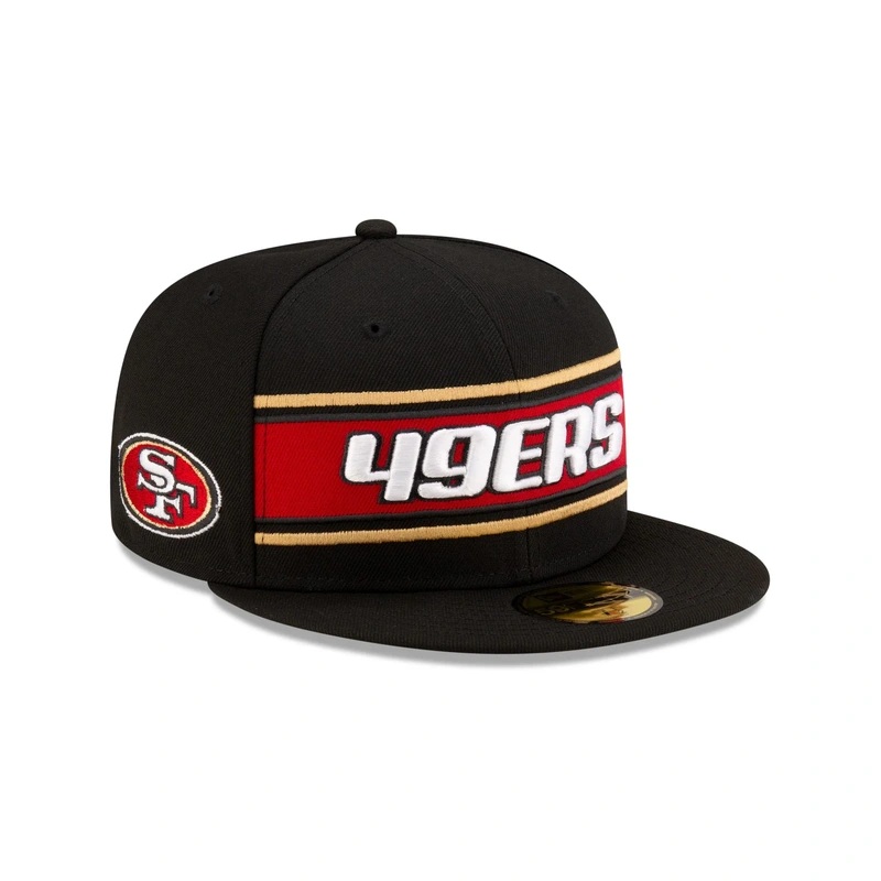 San Francisco 49ers 2024 Sideline Black 59FIFTY Fitted Hat