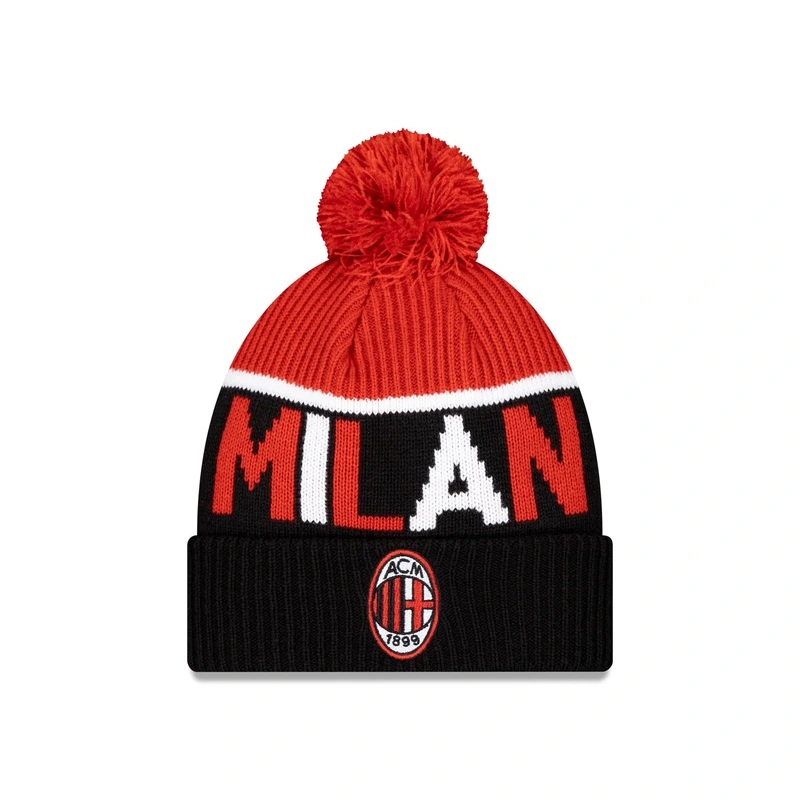 AC Milan Sport Black Pom Knit Hat