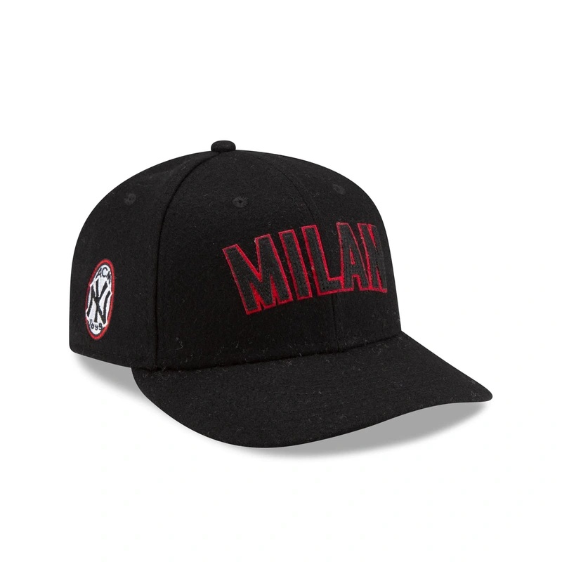 AC Milan x New York Yankees Black Twill Low Profile 9FIFTY Adjustable