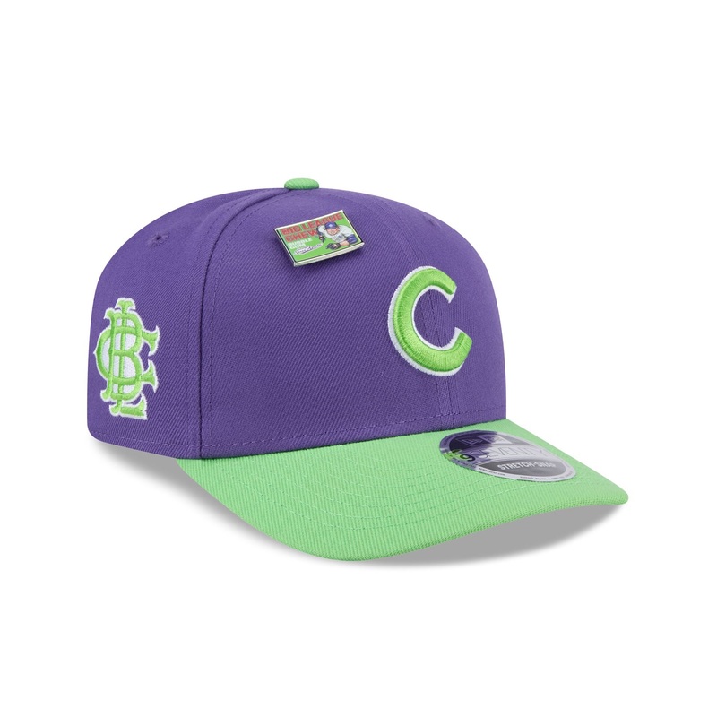 Big League Chew X Chicago Cubs Swingin’ Sour Apple 9SEVENTY Stretch-Snap Hat