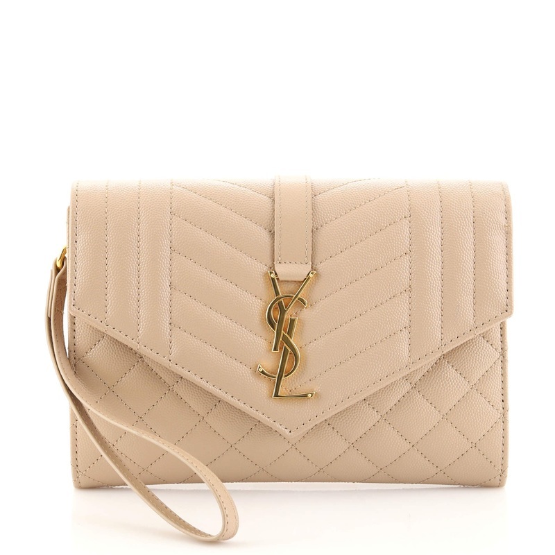 Classic Monogram Envelope Wristlet Clutch Mixed Matelasse Leather S744816563540
