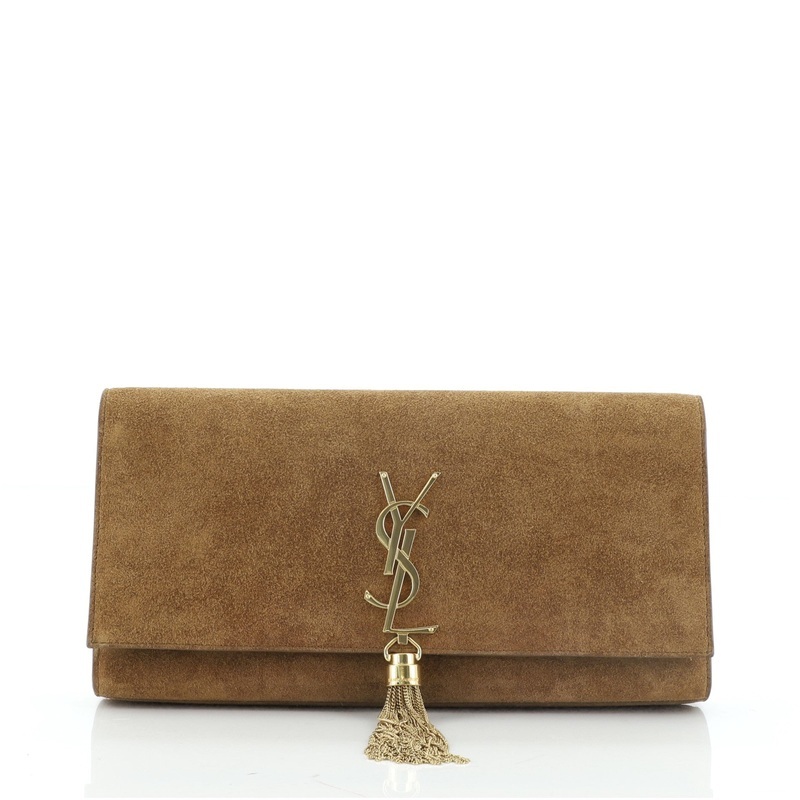 Classic Monogram Tassel Clutch Suede Long S744816652570