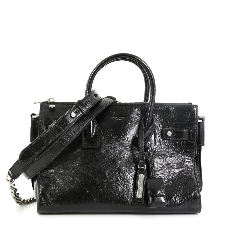 Sac de Jour Souple Zip Tote Cracked Shiny Leather Baby S744816752911