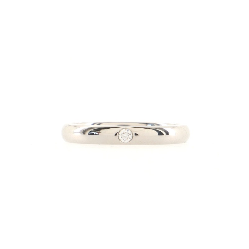 Single Diamond Band Ring Platinum with Diamond