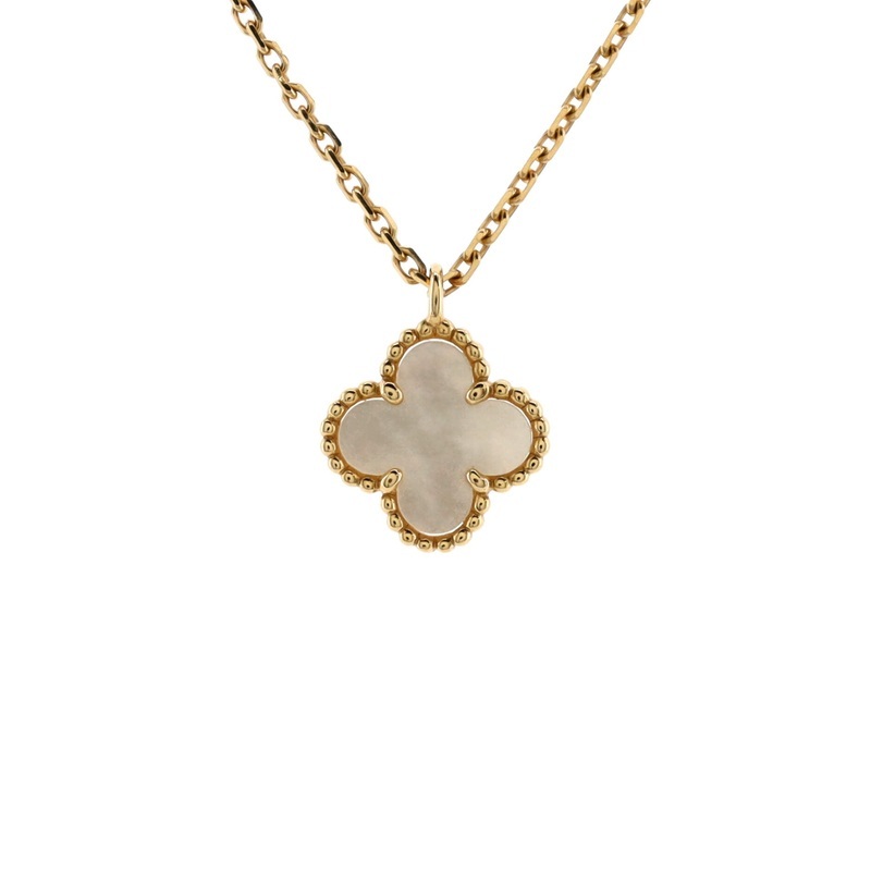 Sweet Alhambra Pendant Necklace 18K Yellow Gold and Mother of Pearl S744816869934