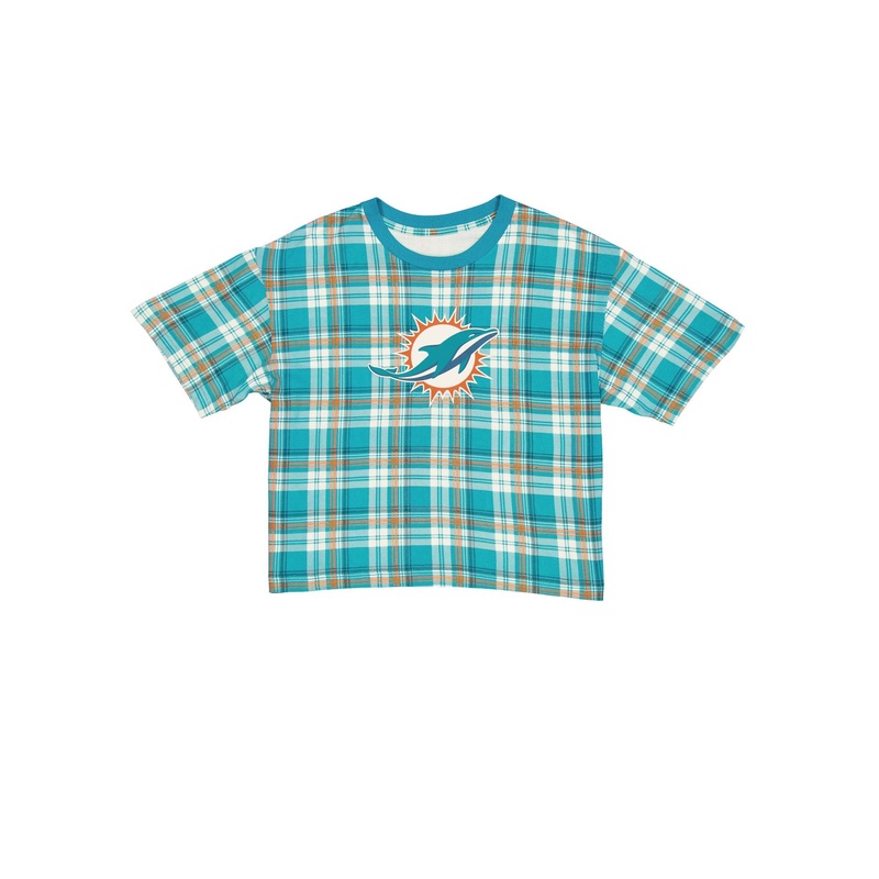 Miami Dolphins 3rd Down Plaid Women’s T-Shirt