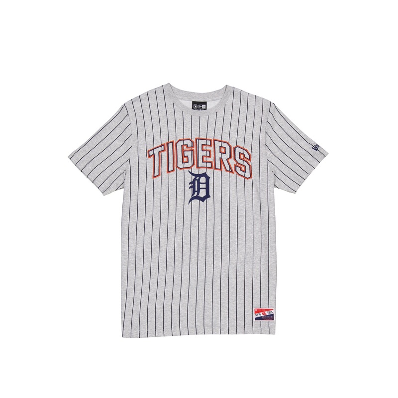 Detroit Tigers Throwback Gray Pinstripe T-Shirt
