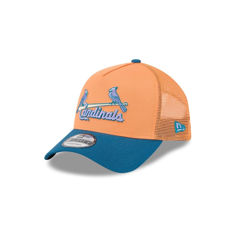 St. Louis Cardinals Orange Glaze 9FORTY A-Frame Trucker Hat