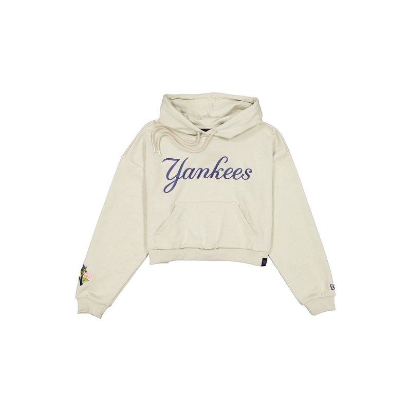 New York Yankees Women’s Cropped Floral Stone Hoodie
