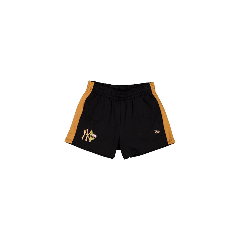 New York Yankees Women’s High Waisted Black Floral Shorts