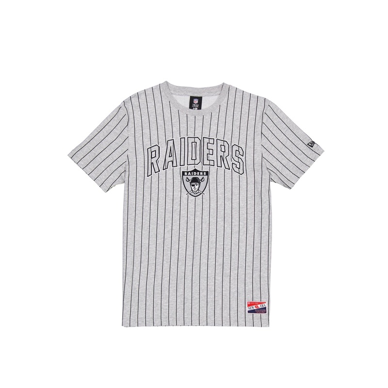 Las Vegas Raiders Throwback Gray Pinstripe T-Shirt