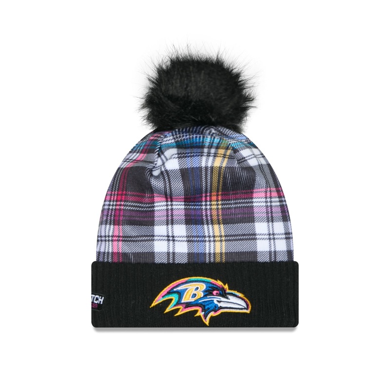 Baltimore Ravens 2024 Crucial Catch Women’s Pom Knit Hat