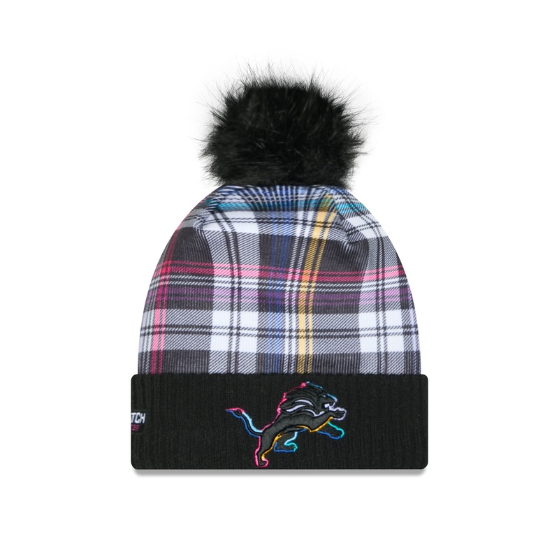 Detroit Lions 2024 Crucial Catch Women’s Pom Knit Hat