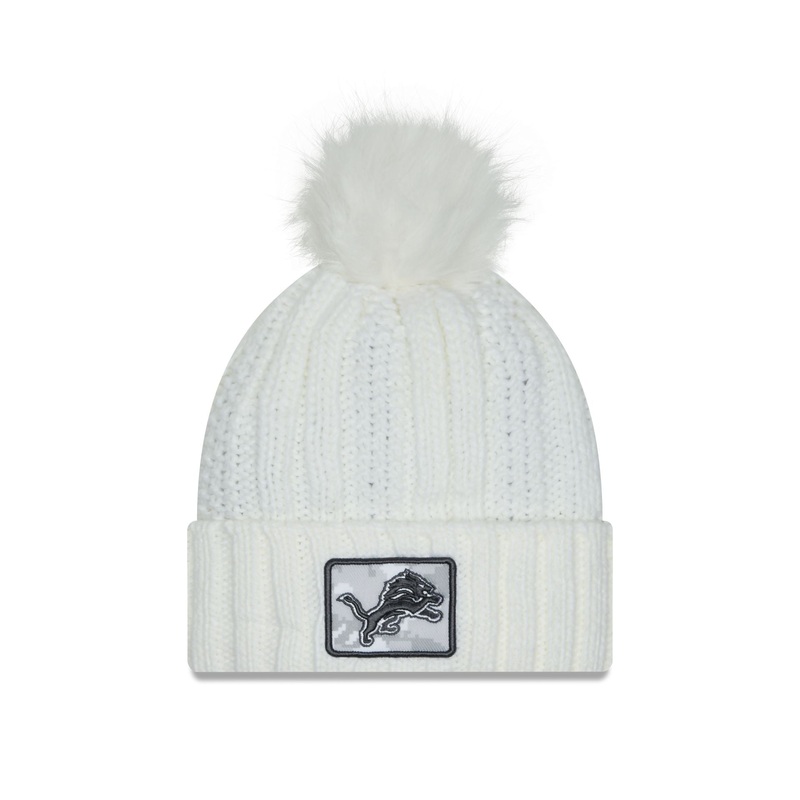 Detroit Lions 2024 Salute to Service Women’s Pom Knit Hat